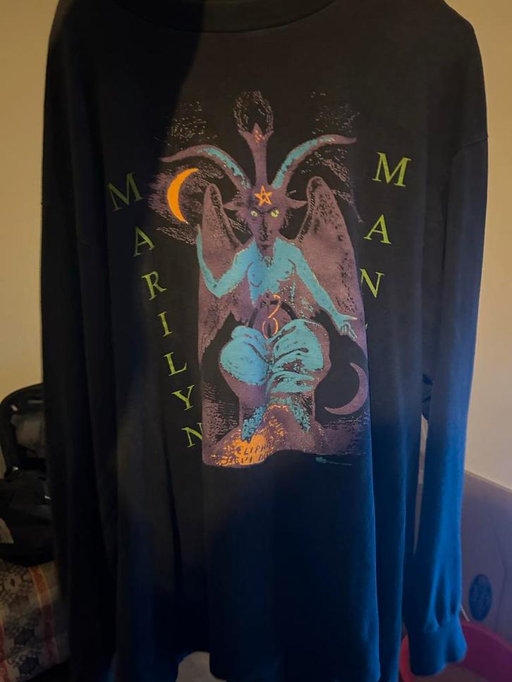 Vintage Marilyn Manson Longsleeve shirt 1996 XL rock metal, Verzamelen, Muziek, Artiesten en Beroemdheden, Ophalen of Verzenden