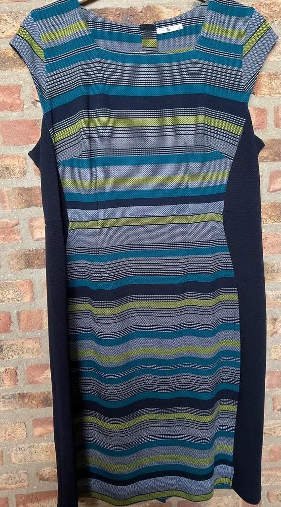 TU ! Super mooie jurk, als nieuw. Blauw groen feestelijk 44, Kleding | Dames, Jurken, Zo goed als nieuw, Maat 42/44 (L), Blauw