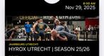 Hyrox utrecht men solo 29november, Sport en Fitness, Loopsport en Atletiek, Ophalen of Verzenden, Nieuw, Overige typen, Overige merken
