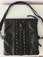 Cowboysbag tasje zwart leer, Ophalen of Verzenden, Gebruikt, Zwart, Handtas