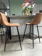 barkrukken 4 stuks bruin, Huis en Inrichting, Ophalen, Gebruikt, Met voetsteun, 60 tot 90 cm