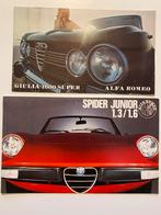 Alfa Romeo Giulia 1600 en Spider 1.3/ 1.6 Brochures, Alfa Romeo, Ophalen of Verzenden, Zo goed als nieuw