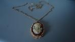 goud vergulde ketting met camee hanger, Verzenden, Nieuw, Goud, Overige materialen