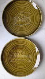 2 vintage bordjes schotel Ford klassieke auto's Goedewaagen, Ophalen of Verzenden, Zo goed als nieuw, Auto's