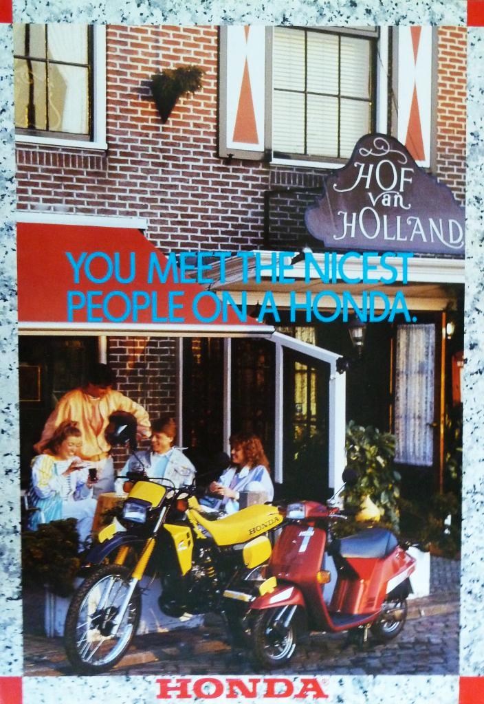 Folder HONDA MB/ MT/ MTX 50 Camino Vision Scoopy 01/ 1987 NL, Fietsen en Brommers, Handleidingen en Instructieboekjes, Nieuw, Ophalen of Verzenden