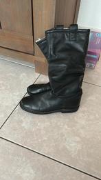 Zwarte laarzen mt 39 echt leder, Hoge laarzen, Zwart, Nieuw, Ophalen of Verzenden