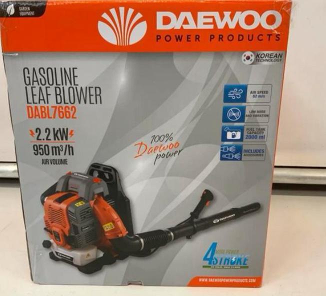 Nieuwe DAEWOO bladblazer rugblazer benzine, Tuin en Terras, Bladblazers, Nieuw, Ophalen
