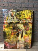 Abstract Schilderij met Aziatische Vrouwen, Ophalen