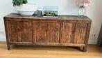 Chinees teakhout antiek dressoir, Met deur(en), Teakhout, Zo goed als nieuw, 200 cm of meer