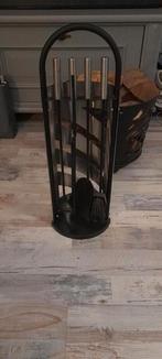 Haardset 5delig., Huis en Inrichting, Ophalen of Verzenden, Zo goed als nieuw, Vrijstaande haard, Elektrische haard