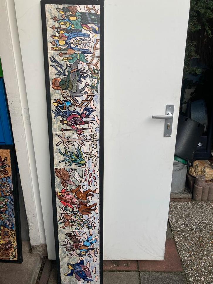 Uniek Tegeltableau met Figuratieve Voorstelling, Antiek en Kunst, Antiek | Wandborden en Tegels, Ophalen