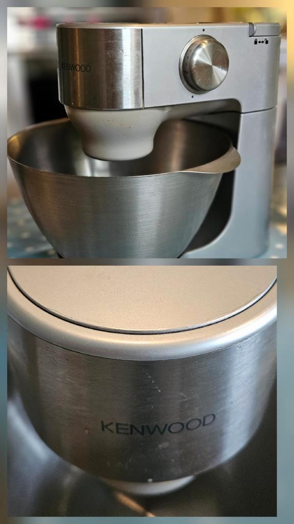 Kenwood Keukenmachine met veel accessoires, Witgoed en Apparatuur, Keukenmixers, Gebruikt, 4 liter of meer, 3 snelheden of meer