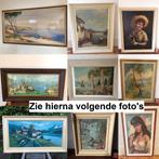 Veel mediterraanse warme zomerse kitsch schilderijen & -tjes, Ophalen of Verzenden, Gebruikt, Schilderij