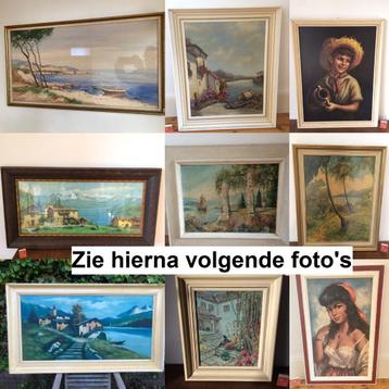 Veel mediterraanse warme zomerse kitsch schilderijen & -tjes beschikbaar voor biedingen