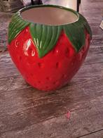 Aardbeien Bloempot - Leuk en Uniek!, Tuin en Terras, Bloempotten, Rond, Zo goed als nieuw, Aardewerk, Tuin