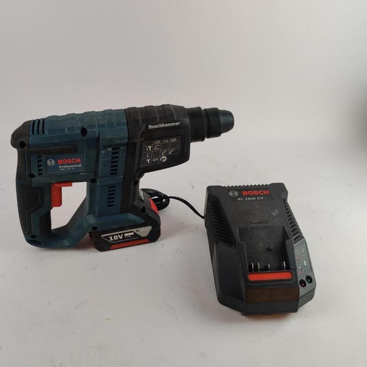 Bosch GHB 18v-21 Boorhamer + accu + lader || Nu €189.99!, Doe-het-zelf en Verbouw, Gereedschap | Overige machines, Ophalen of Verzenden