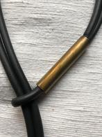 Rubberen ketting, Sieraden, Tassen en Uiterlijk, Kettingen, Overige materialen, Verstelbaar, Zwart, Nieuw