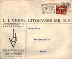 Amsterdam - L. Veen 0 Stempel - 1943, Envelop, Ophalen of Verzenden