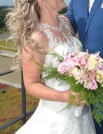 Trouwjurk maat 38 (M) - Lengte 1.60m, Ophalen of Verzenden, Zo goed als nieuw, Wit, Trouwjurk