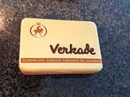 Verkade vertegenwoordigers chocolade blikje met ruiter 1950, Ophalen of Verzenden, Gebruikt, Koek(jes), Verkade