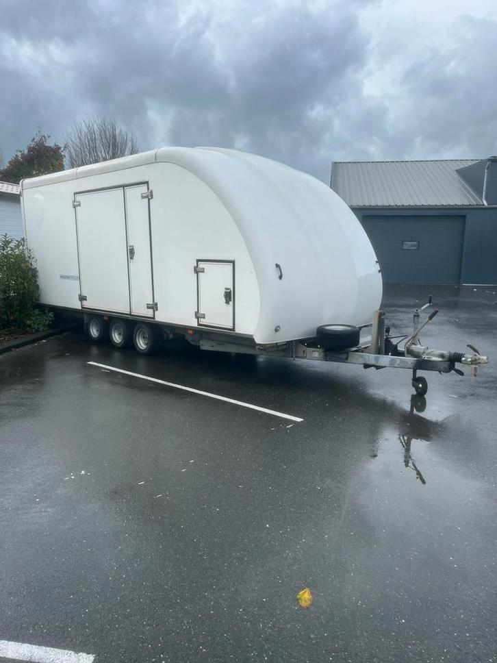 Woodford RL6000 MARGE gesloten auto trailer brian james, Auto diversen, Aanhangers en Bagagewagens, Gebruikt, Ophalen of Verzenden