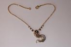 Ketting met blauw witte steentjes, Ophalen of Verzenden, Ketting