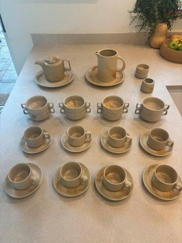 Vintage Palam serviesset 8 delig compleet aardewerk beschikbaar voor biedingen