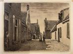 Katwijk aan Zee - Oude Kerk ca 1900 - ets - Karel Kok 1975, Antiek en Kunst, Ophalen of Verzenden
