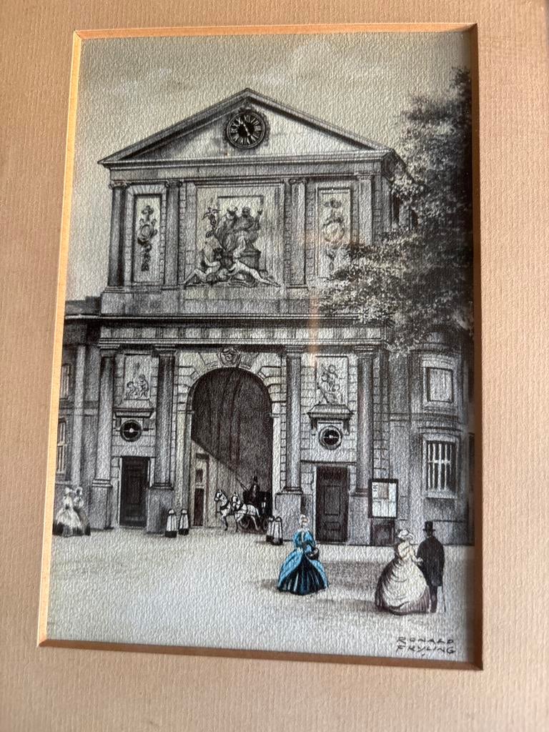 Leuke ets van Ronald Fryling, Antiek en Kunst, Kunst | Etsen en Gravures, Ophalen of Verzenden