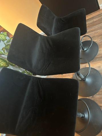 3x Bronx71 Frenkie Velvet Barkrukken - Z.G.A.N. beschikbaar voor biedingen