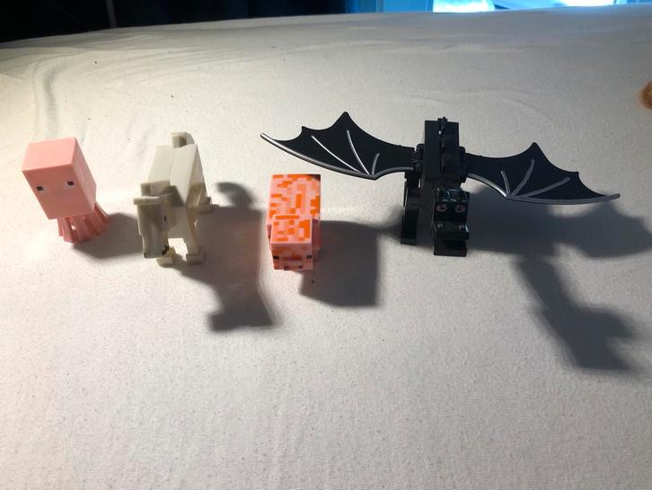 Minecraft Actiefiguren Set, Kinderen en Baby's, Speelgoed | Actiefiguren, Gebruikt, Ophalen of Verzenden