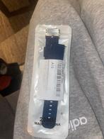 Donkerblauw horlogebandje 20mm - Nieuw, Kunststof, Polshorloge, Nieuw, Ophalen