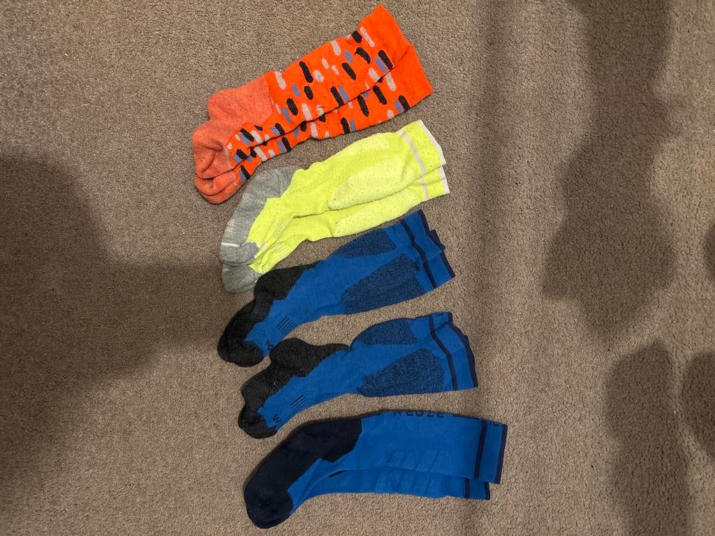 Skisokken maat 27-30, 5 paar, Ophalen of Verzenden, Gedragen, Overige maten, Overige kleuren