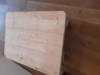 Nieuw hout tafel.massief hout., Doe-het-zelf en Verbouw, Hout en Planken, Ophalen, Minder dan 25 mm, Grenen, Overige typen