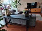 Mooie zwarte houten sidetable, bijzettafel, Huis en Inrichting, Tafels | Sidetables, Ophalen, Gebruikt, 150 tot 200 cm, Overige houtsoorten