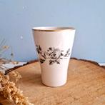Chodziez Poland, vintage beker met zwarte roos, Antiek en Kunst, Antiek | Servies los, Ophalen of Verzenden