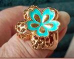 Ring met turquoise maat 18, Verzenden, Nieuw, Goud