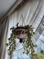 Plateel hanger met kunstplantje, Ophalen of Verzenden
