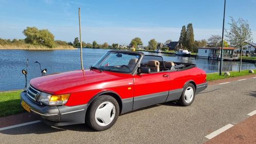 Saab 900 2.0 T16 Turbo Cabrio U9 1991 Rood, Auto's, Saab, Particulier, Saab 900, Benzine, Cabriolet, Handgeschakeld, Geïmporteerd