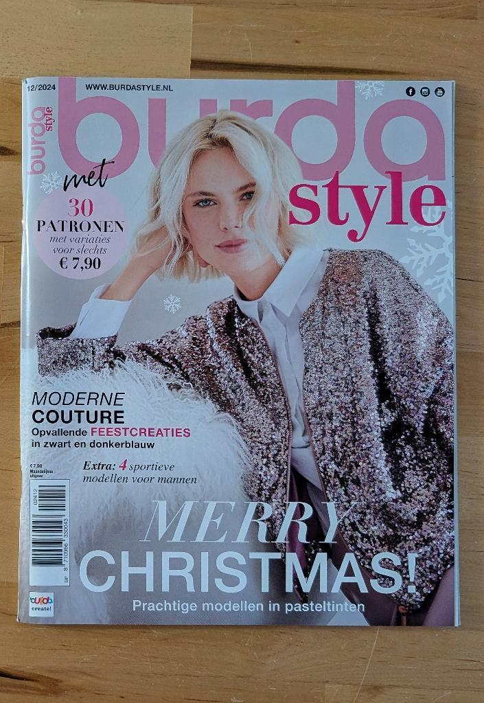 Burda style nr 12 december 2024 dark couture, mannen, Hobby en Vrije tijd, Kledingpatronen, Zo goed als nieuw, Vrouw, Burda, Ophalen of Verzenden
