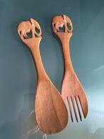 Houten Slacouvert met Olifant, Ophalen of Verzenden, Gebruikt, Hout, Los bestek