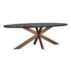 Tafel blackbone brass richmond interiors, 200 cm of meer, Ophalen of Verzenden, Zo goed als nieuw, Vijf personen of meer