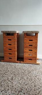 2 vintage gymkasten, Huis en Inrichting, Kasten | Ladekasten, Ophalen, 50 tot 100 cm, Zo goed als nieuw, Minder dan 100 cm
