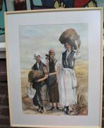 Vrouwen Katwijk / Aquarel, Ophalen of Verzenden