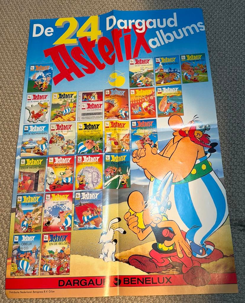 Asterix Dargaud Albums Poster, Eén stripboek, Ophalen of Verzenden, Zo goed als nieuw
