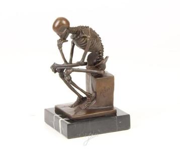 Bronzen Beeld De Denker Skelet beschikbaar voor biedingen