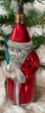 OUD ANTIEK GLAZEN KERSTBOOM KERSTBAL VERSIERING KERSTMAN, Diversen, Kerst, Ophalen of Verzenden, Zo goed als nieuw