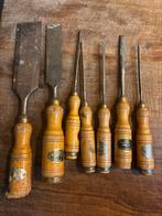 Set van oude houtbeitels - 11 stuks, Antiek en Kunst, Antiek | Gereedschap en Instrumenten, Ophalen