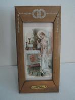 Ouderwets lijstje met religieus prentje, Verzamelen, Ophalen of Verzenden, Gebruikt, Overige typen, Christendom | Katholiek