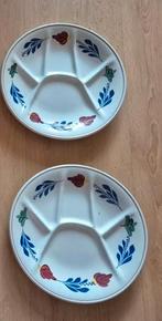 4 Boerenbont Gourmetborden, Ophalen, Zo goed als nieuw, Bord(en), Aardewerk